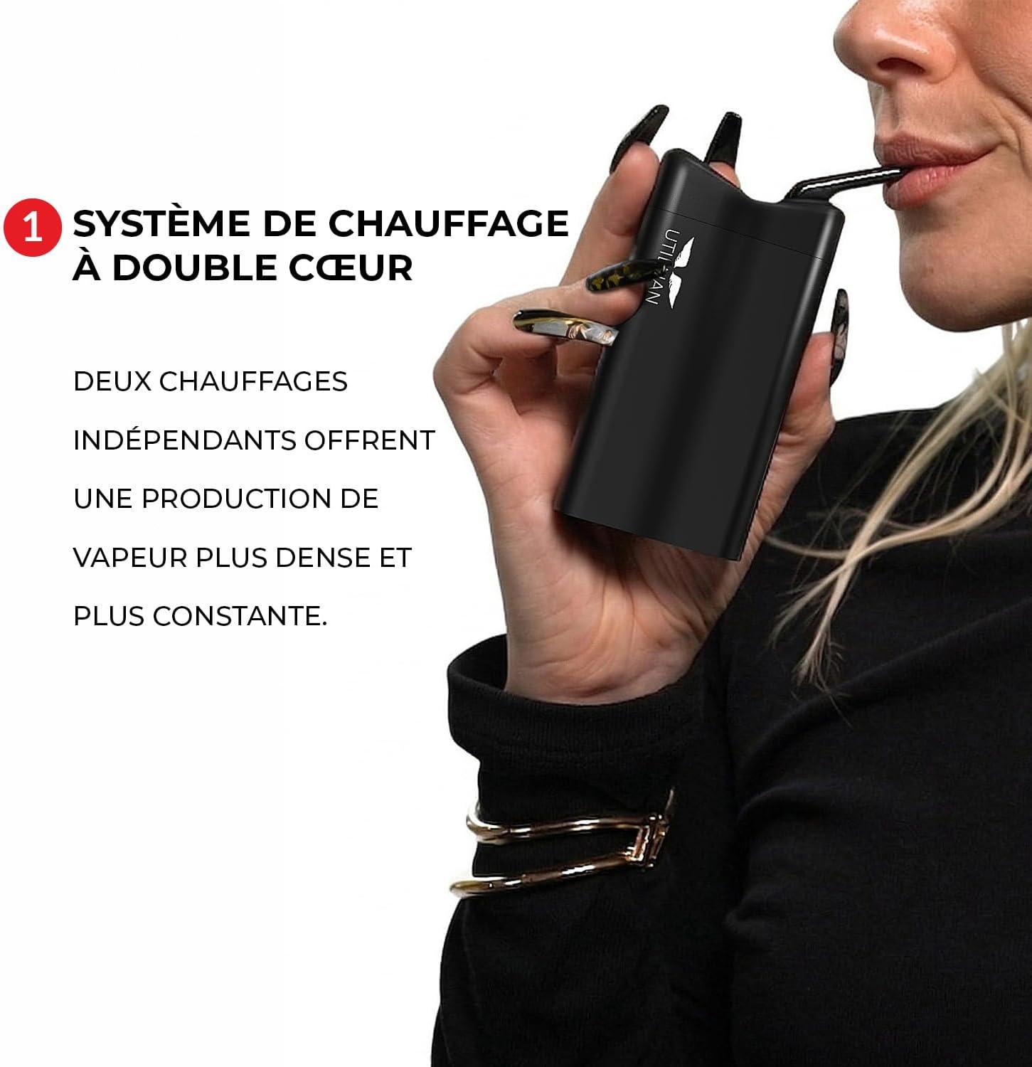 Utillian 850 Vaporisateur Herbe Sèche et Concentrés - Chauffage Dual-Core