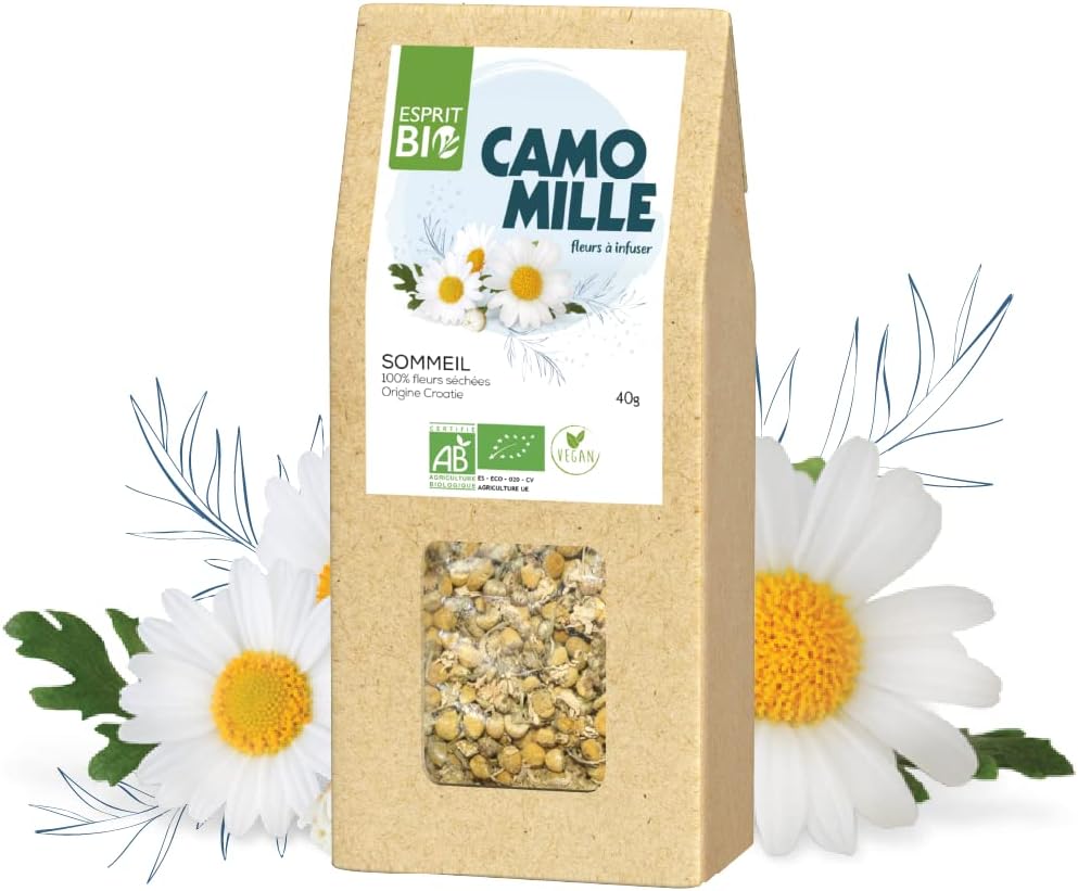Esprit Bio - Camomille A Infuser Bio - 40g - Vrac - Favorise La Détente
