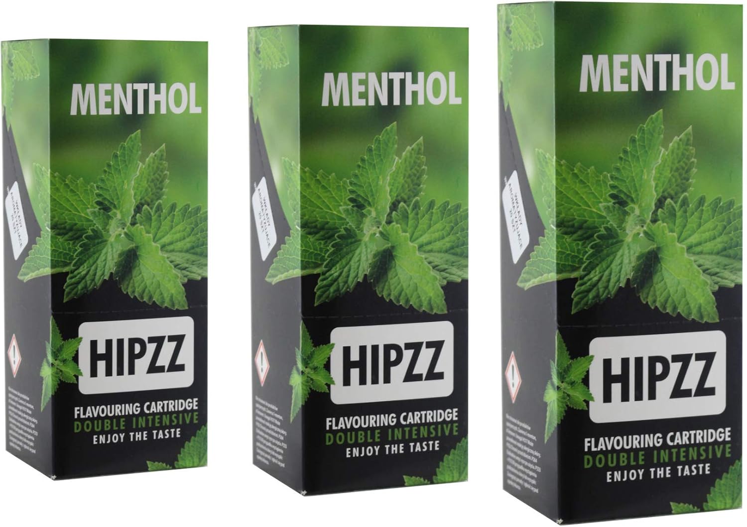 Hipzz Lot de 3 boîtes de 20 cartes aromatiques au menthol, avec bouton