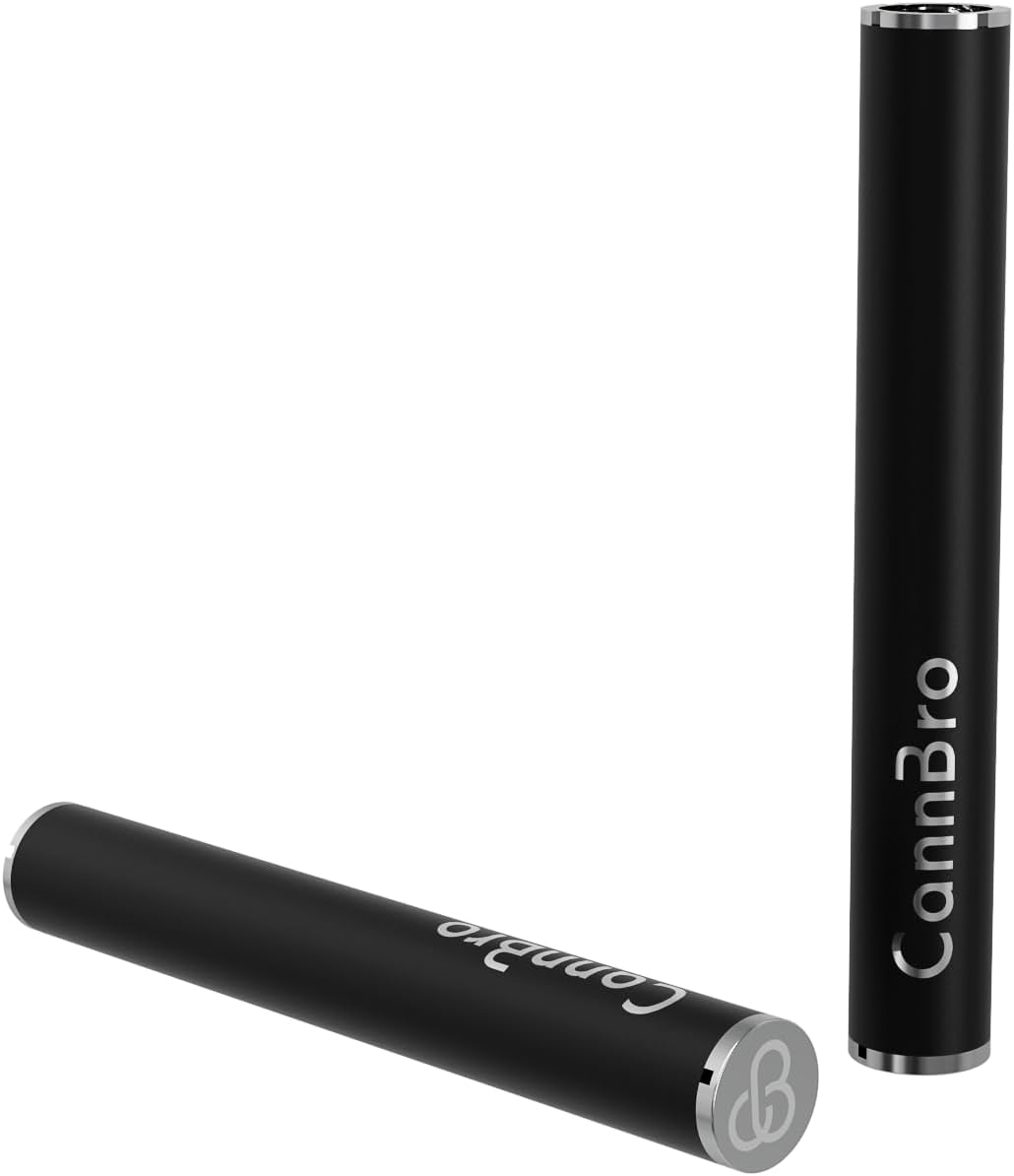 CannBro 510 Vape Batterie USB – 350mAh, Activation par inhalation, Compatible cartouches, huile de CBD, chanvre et e-liquides - (Noir)