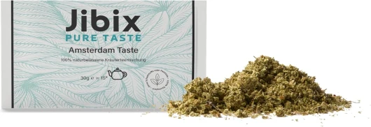 Jibix Amsterdam Taste 100% mélange d'herbes naturelles de guimauve, feuilles de framboisier, sauge & menthe