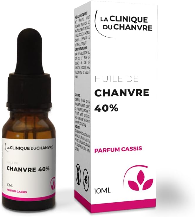 Huile 40% - Goût Cassis - Qualité premium - Fabriqué en France - 10 ml Cassis 10 ml (Lot de 1)