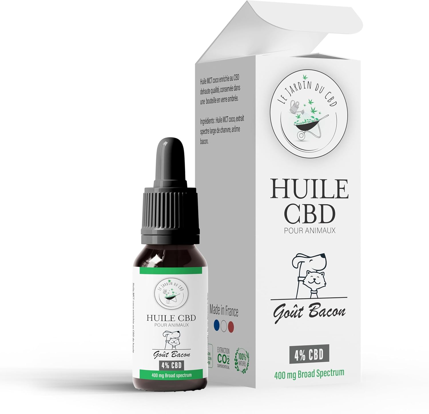 Huile MCT Coco pour Chiens et Chats - Arôme Bacon