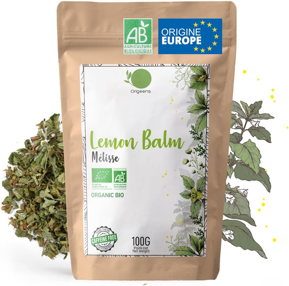 TISANE MELISSE BIO 100gr - Tisane Digestive Relaxante - Infusion Mélisse Bio - Organic Lemon Balm Tea
