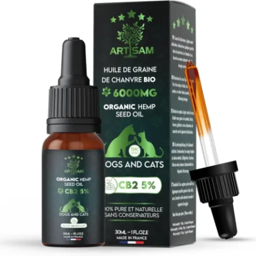 Test Artisam Huile de Graines de Chanvre Sativa : un allié anti-stress pour vos animaux.