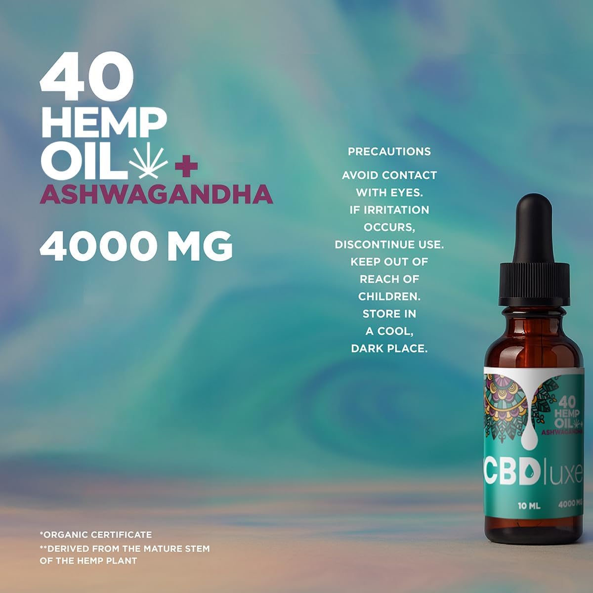 CBDluxe - Huile de Graines de chanvre 40 - Puissance Maximale - Pureté Optimale - Testée en Laboratoire - Certifiée CPNP